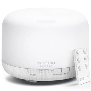 ASAKUKI 500ml Essential Oil Diffuser with Remote