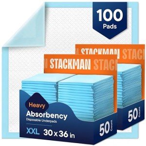 Disposable Absorbent Bed Pads - 100 Pack
