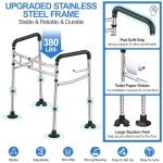 Stainless Steel Toilet Safety Rail with Handles