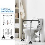 Stainless Steel Toilet Safety Rail with Handles