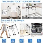 Stainless Steel Toilet Safety Rail with Handles