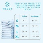 TREST Elite Overnight Absorbent Briefs, Medium (10 Pack)