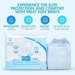 TREST Elite Overnight Absorbent Briefs, Medium (10 Pack)