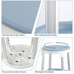 Swivel Shower Chair Stool with Storage Tray 300 lb