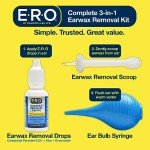 Earwax Removal Kit with Drops and Bulb Syringe