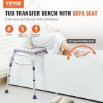 VEVOR Tub Transfer Bench with Non-Slip Seat