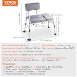 VEVOR Tub Transfer Bench with Non-Slip Seat