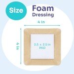 Conkote Silicone Foam Dressings, 4" x 4", Box of 10