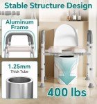 Adjustable Raised Toilet Seat with Handles for Seniors