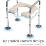 Adjustable Raised Toilet Seat with Handles for Seniors