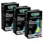 CURAD IRONMAN Antibacterial Bandages, 20 Count