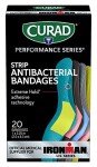 CURAD IRONMAN Antibacterial Bandages, 20 Count