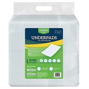 Unifree Super Absorbent Disposable Underpads, 88 Count