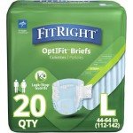 FitRight Plus Briefs by Medline - 20 Pack