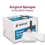 Dealmed 2" x 2" Absorbent Surgical Sponges, 200 Count