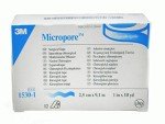 3M Micropore Surgical Tape, White, 1" x 10 Yards