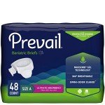Prevail Bariatric Briefs, Disposable Adult Diapers, 48 Count