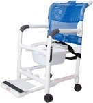 Rolling Shower Chair with Drop Arms & Footrest