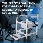 Rolling Shower Chair with Drop Arms & Footrest