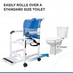 Rolling Shower Chair with Drop Arms & Footrest