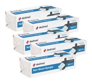 Dealmed Non-Woven Gauze Sponges, 2"x2", 200 Count