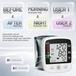 Digital Wrist Blood Pressure Monitor with Voice Display