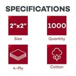 Dealmed Non-Woven Gauze Sponges, 2"x2", 200 Count