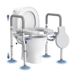 Toilet Seat Riser with Handles for Seniors