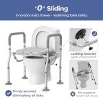 Toilet Seat Riser with Handles for Seniors