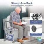 Toilet Seat Riser with Handles for Seniors
