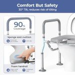 Toilet Seat Riser with Handles for Seniors