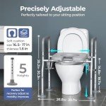 Toilet Seat Riser with Handles for Seniors