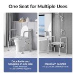 Toilet Seat Riser with Handles for Seniors