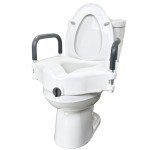 Elevated Toilet Seat with Padded Arms and Handles