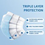 Intco 50-Pack Blue Disposable 3-Ply Face Masks