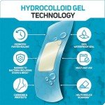 Fast-Healing Waterproof Hydrocolloid Gel Bandages, 40 ct