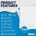 BEZOL 25 Large Sterile Non-Stick Gauze Pads 4x4