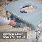 DMI Extra-Wide Drop Arm Portable Commode Toilet
