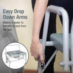 DMI Extra-Wide Drop Arm Portable Commode Toilet