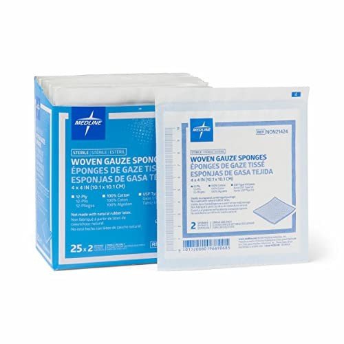 Cotton Sterile Gauze Sponges 4" x 4", 1200 Pack