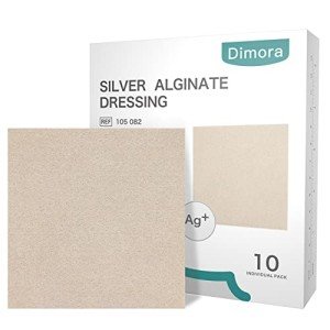 10 Pack Silver Antibacterial Alginate Wound Dressings