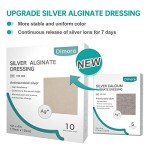 10 Pack Silver Antibacterial Alginate Wound Dressings