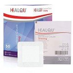 HEALQU Sterile Bordered Gauze Dressing - 50 Count