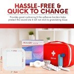 HEALQU Sterile Bordered Gauze Dressing - 50 Count