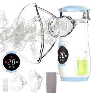 Portable Nebulizer with LED Interface and Auto-Cleaning