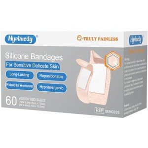Hysimedy Silicone Bandages for Sensitive Skin - 60 Count