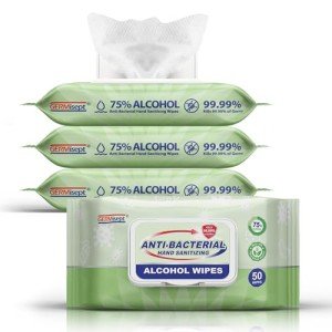 75% Alcohol Antiseptic Hand Sanitizer Wipes - 200 Count