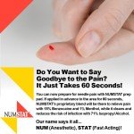 NUMSTAT Numbing Antiseptic Wipes for Pain Relief