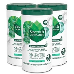 Seventh Generation Garden Mint Multi-Purpose Wipes, 70 Count