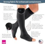 Beige Open Toe Knee High Compression Socks 20-30 mmHg